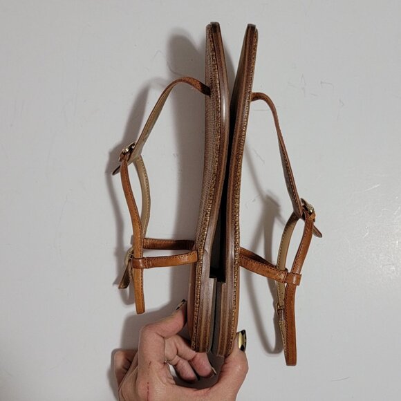 NEW Sam Edelman Gigi Signet Sandal Womens 9.5 Chic Minimalist Old Money Brown - Picture 7 of 8